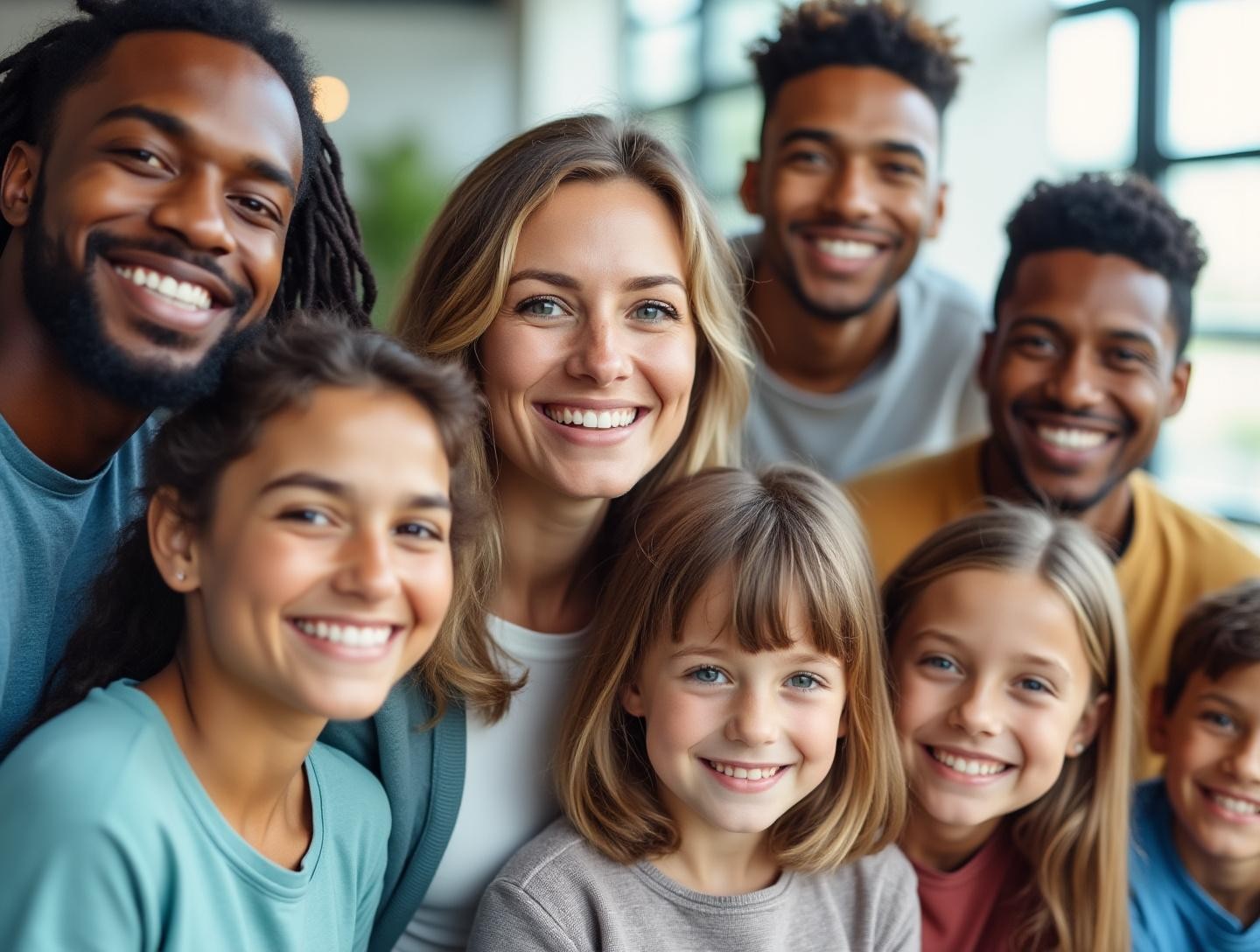 Supportive community event, cheerful atmosphere and camaraderie