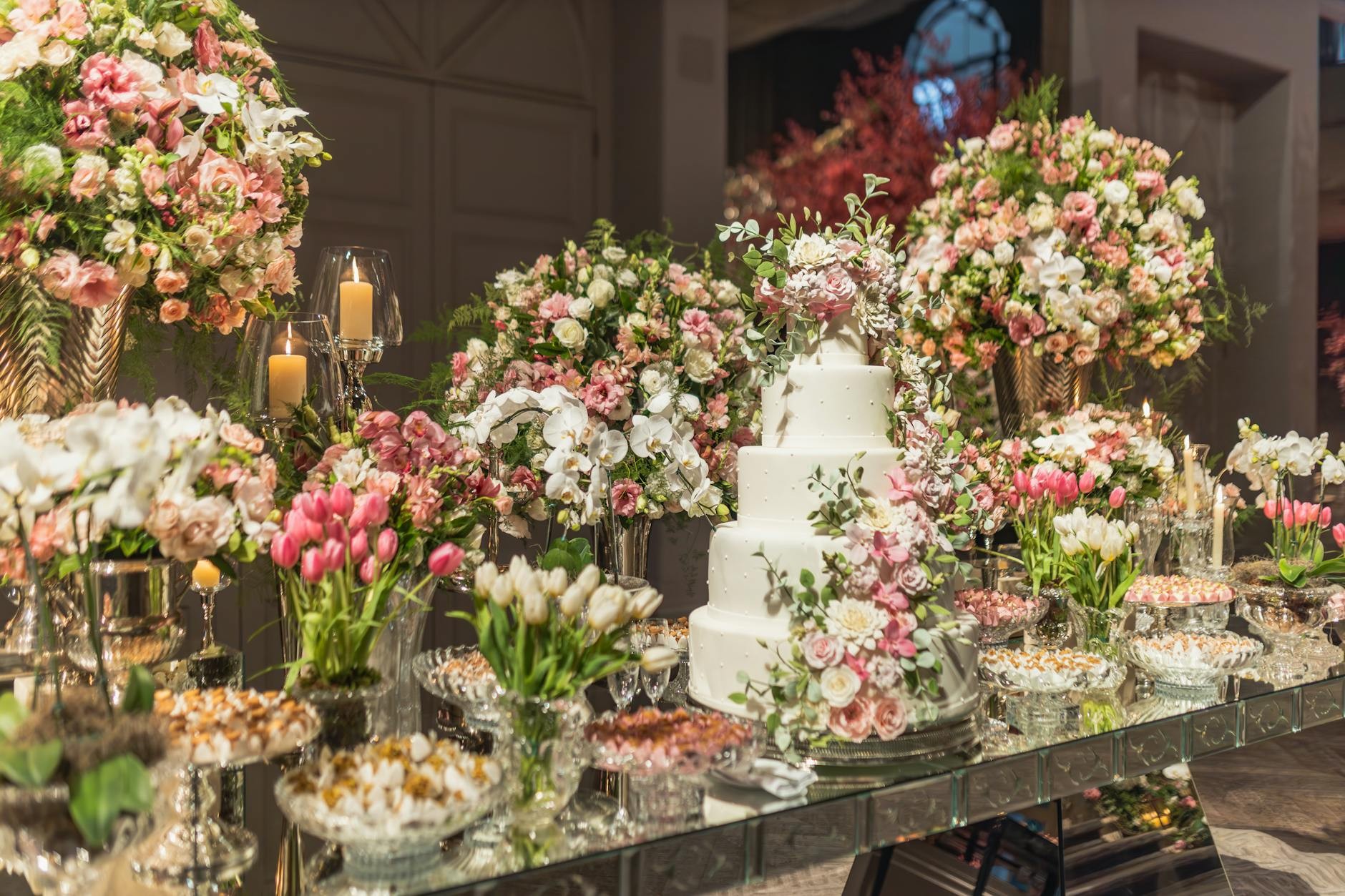 Elegant wedding reception setup in Montgomery, AL”