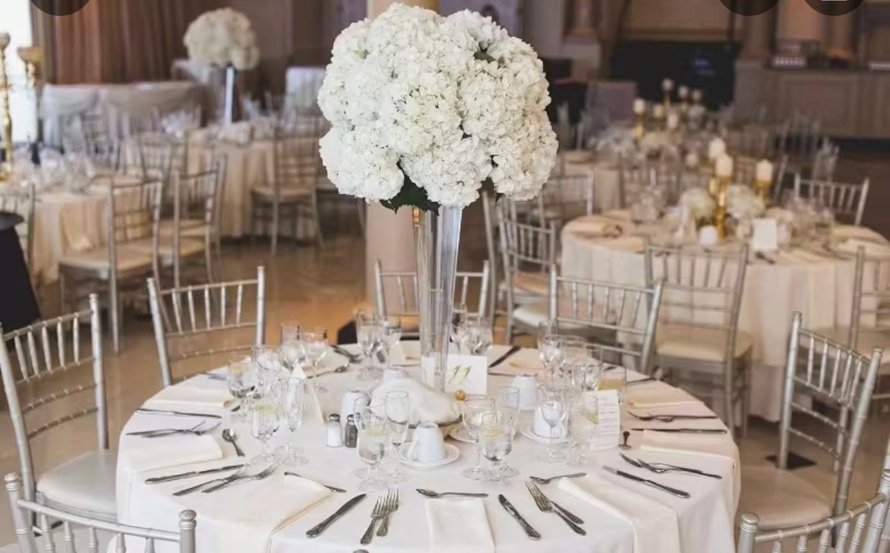 T&T Events and Rentals | Timeless Elegance: Gold & Burgundy Candlelight Setup | Montgomery, AL | image1