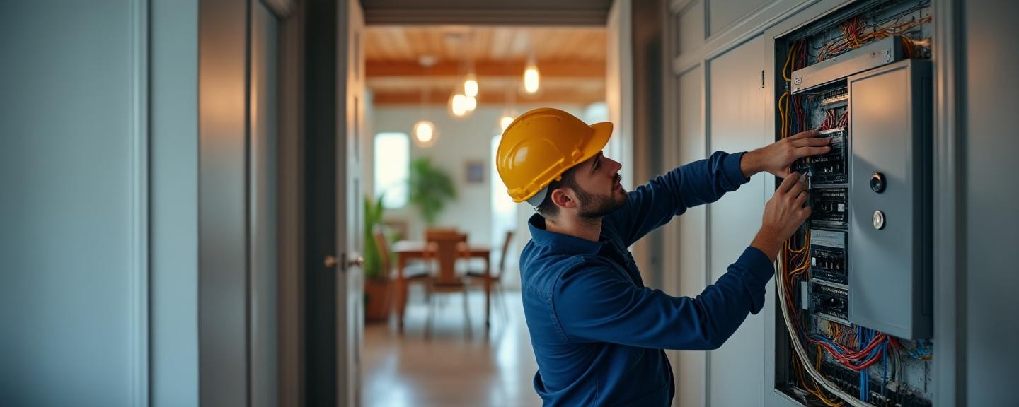 Inside a cozy residential home with visible smart home devices and LED lighting fixtures.