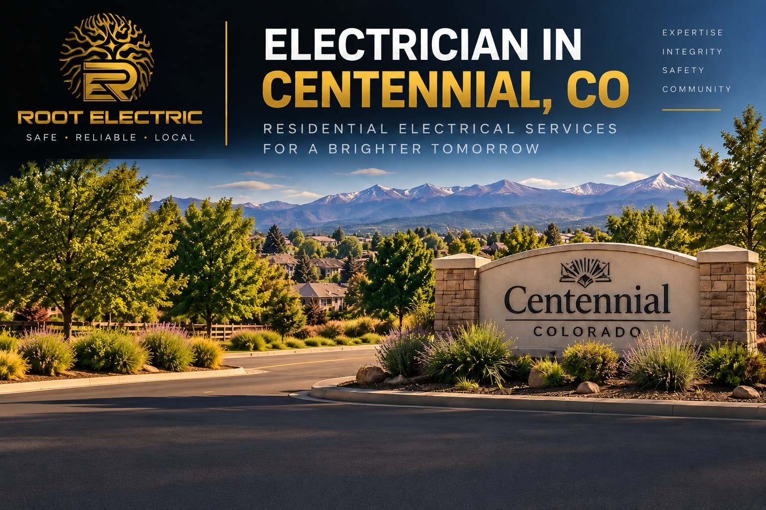 Root Electric LLC serves Centennial, Colorado, with professional residential electrical services.