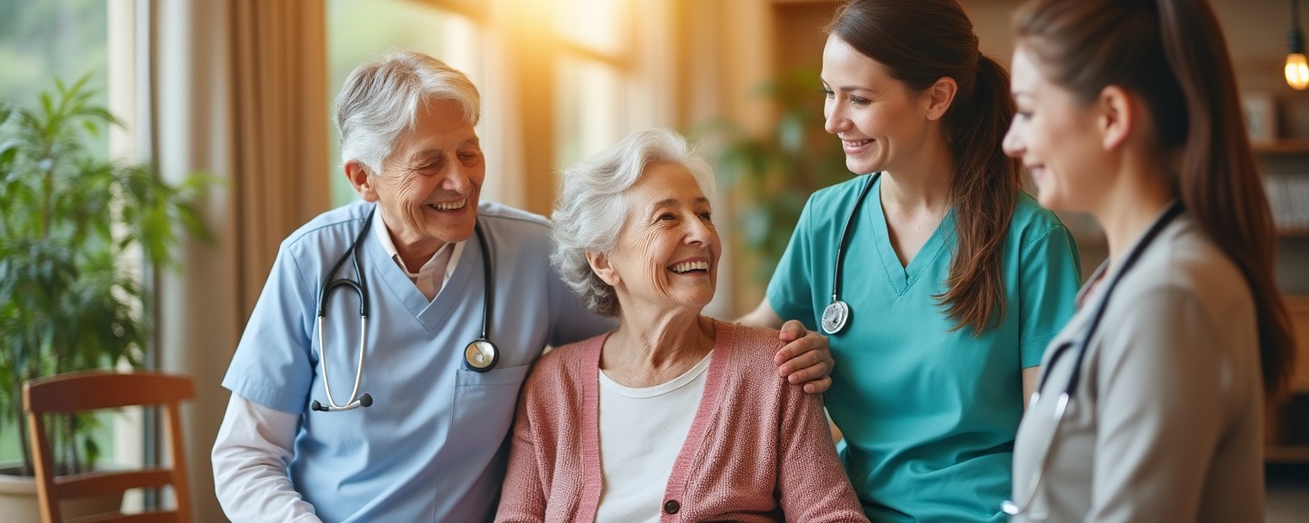 Inviting elderly care facility with attentive staff.
