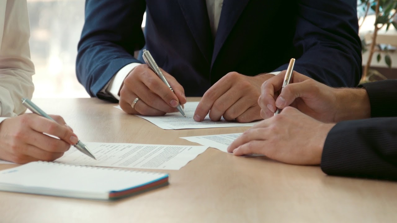 Signing Of Contract - Stock Footage