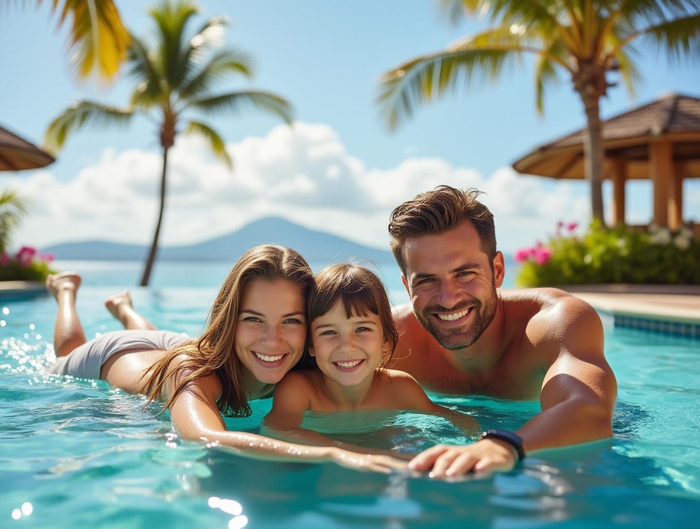 Engaging in activities at a lavish resort with pools and scenic views