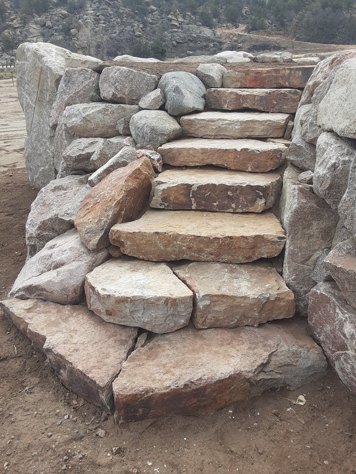 Siloam stone stairs 
sandstone stairs