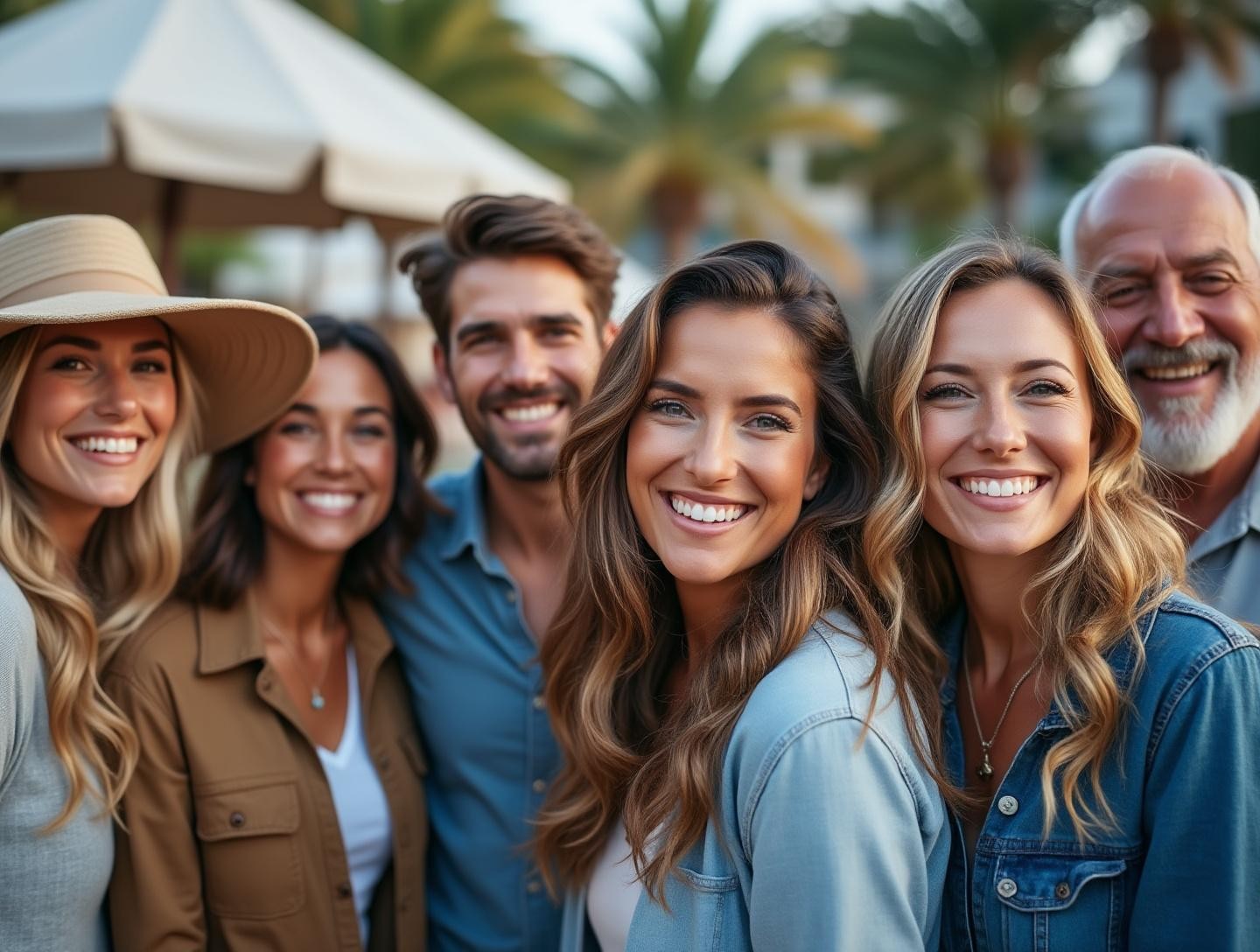 Celebrating their successful timeshare exit in an outdoor setting with a sense of camaraderie